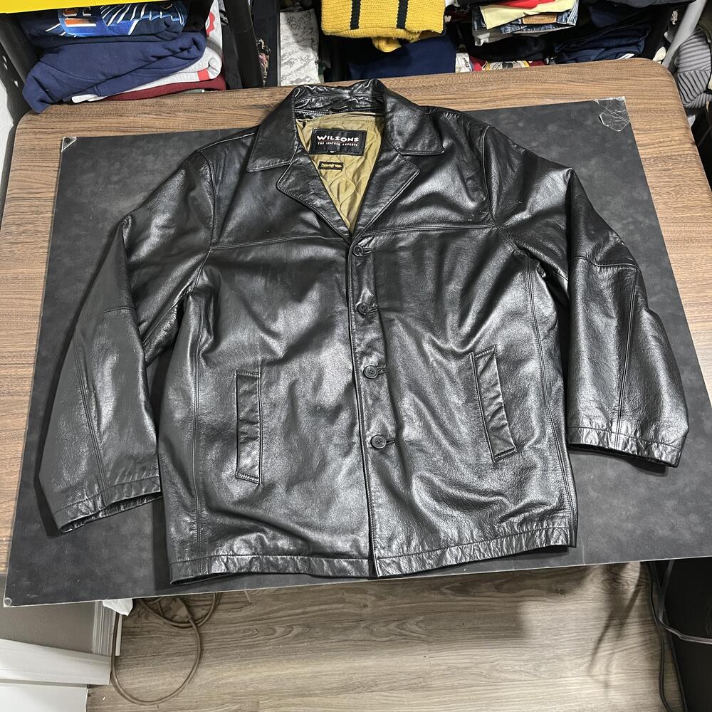 Wilsons Leather Coat Supernatural Dean Winchester Vintage Black Leather Overcoat
